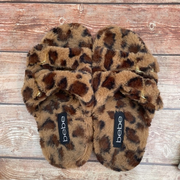 Bebe Fanny Womens Faux Fur Footbed Slide Sandals size 7 - Picture 9 of 15